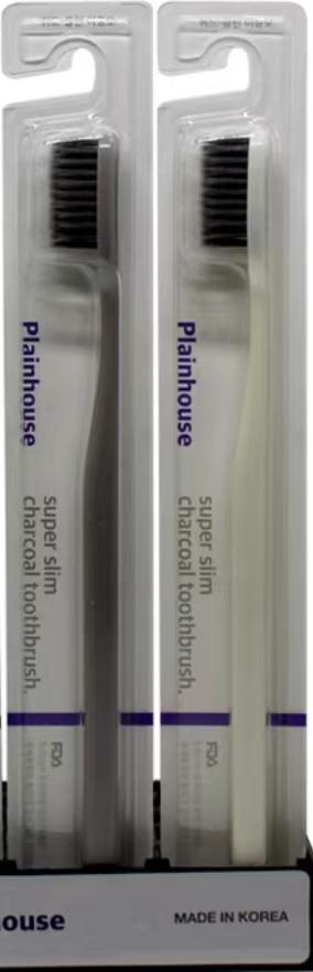 天塔 简约炭牙刷 1P풀레인하우스 슈퍼슬림 숯칫솔 1P 商品图0