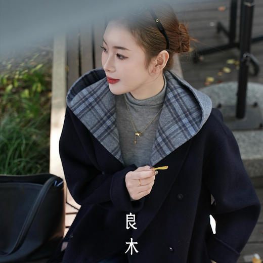 【部分现货】良木礼山羊绒连帽大衣（D8203） 商品图3