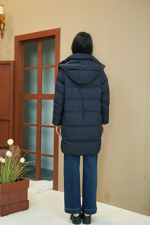 安诺	Sakura Sprite【小太阳羽绒服】 设计感口袋连帽一手长羽绒服LDWGY115 商品图8