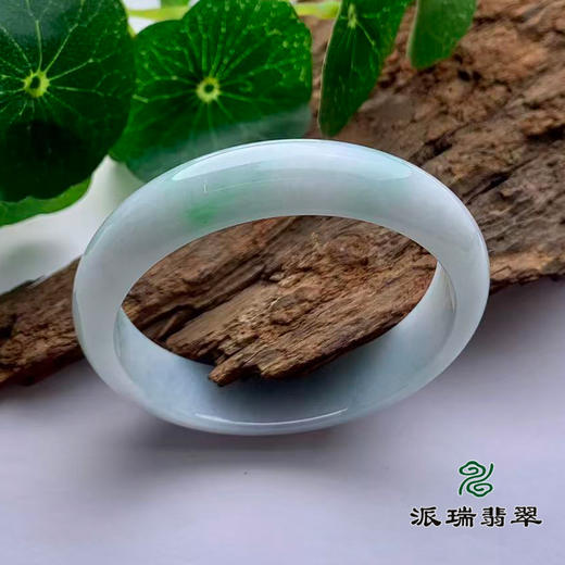 派瑞翡翠 翡翠手镯 糯种 飘花 商品图0