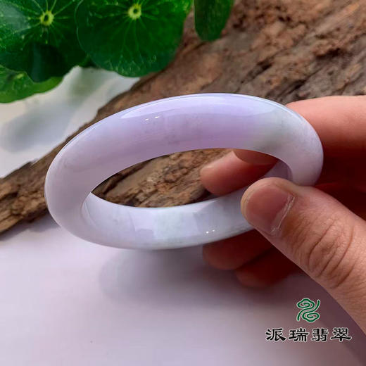 派瑞翡翠 翡翠手镯 糯种 浅紫色 商品图2