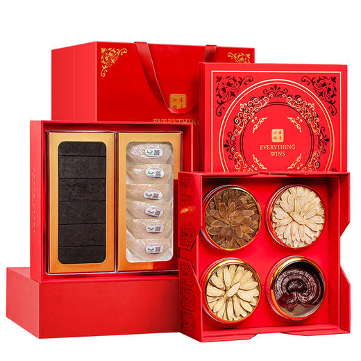 【直发】贡苑-330g燕窝阿胶红参西洋参灵芝黄芪组合 商品图1