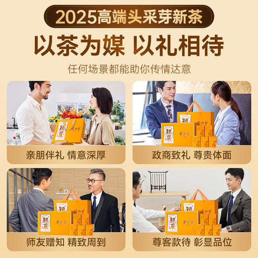 【直发】贡苑-225g精品黄金芽礼盒【头采芽】【5克*45包】 商品图8
