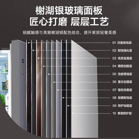 【美的】冰箱_327L法式多门双变频恒温养鲜风冷三区独立循环大容量超薄玻璃门冰箱 榭湖银_BCD-327WFGPM【佛山】