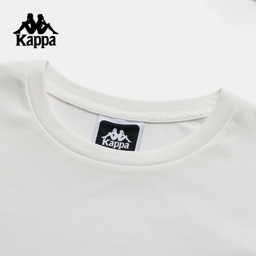 Kappa 长袖t恤2026新款女白色圆领假两件撞色运动上衣潮KPDLATC31 商品图2