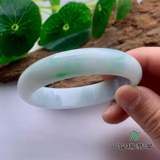 派瑞翡翠 翡翠手镯 糯种 飘花 商品图2