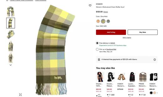 蔻驰KC新款，无主标水洗标，男女款100%羊毛围巾... 官网125美金... 商品图6