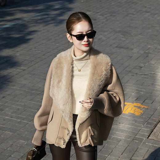 【部分现货】良木礼山羊绒翻领外套（D8148F） 商品图2