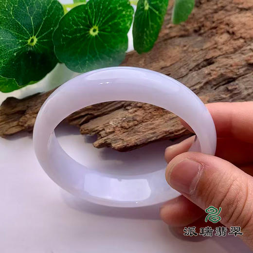 派瑞翡翠 翡翠手镯 糯种 浅紫色 商品图3