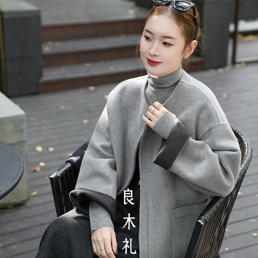 【特价不退换】【预售7天】良木礼山羊绒短大衣（D25102803） 商品图2