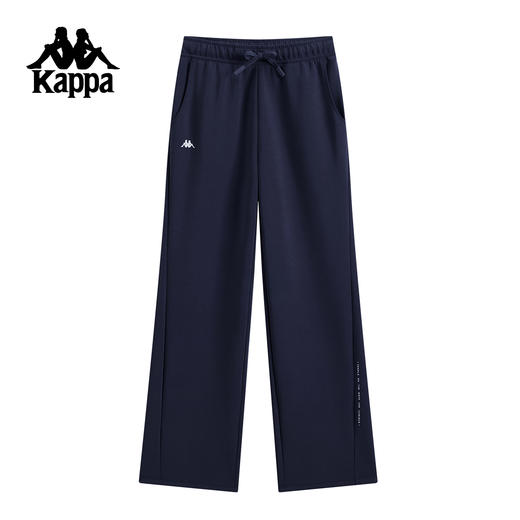 Kappa 运动长裤女春季新款休闲直筒裤针织抽绳卫裤裤子K0G22AK40 商品图0
