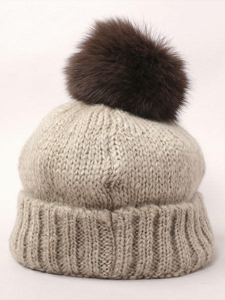 北京仓｜CA4LA-FUWA CAP3-绒球球 毛线帽（灰色）［日本设计师］ 商品图5