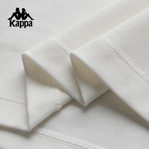 Kappa 长袖t恤2026新款女白色圆领假两件撞色运动上衣潮KPDLATC31 商品图4