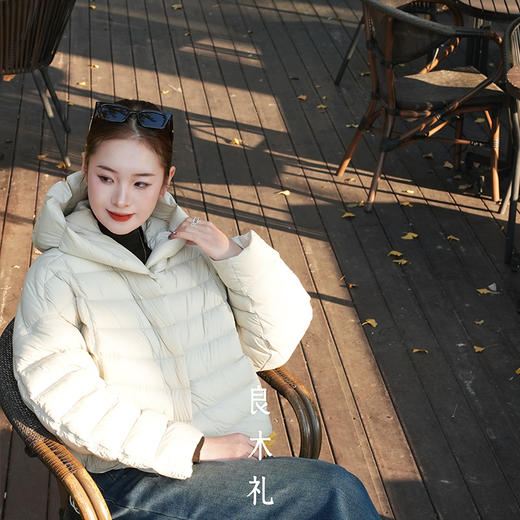 【特价不退换】【预售7天】良木礼短款连帽鹅绒服（D258352） 商品图2