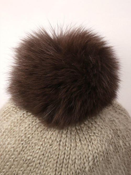 北京仓｜CA4LA-FUWA CAP3-绒球球 毛线帽（灰色）［日本设计师］ 商品图7