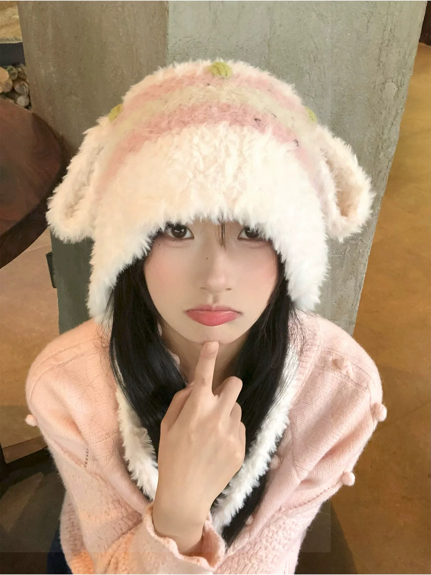 冬阳暖系列针织帽