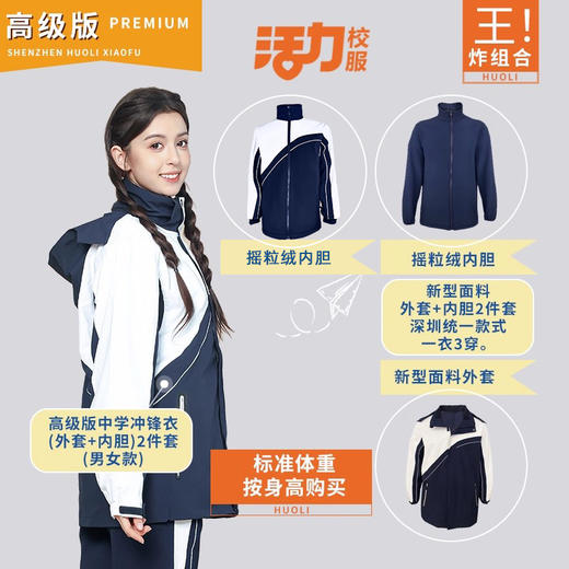 特级版活力深圳中学冲锋衣 商品图1
