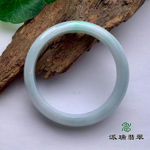 派瑞翡翠 翡翠手镯 糯种 飘花 商品图3