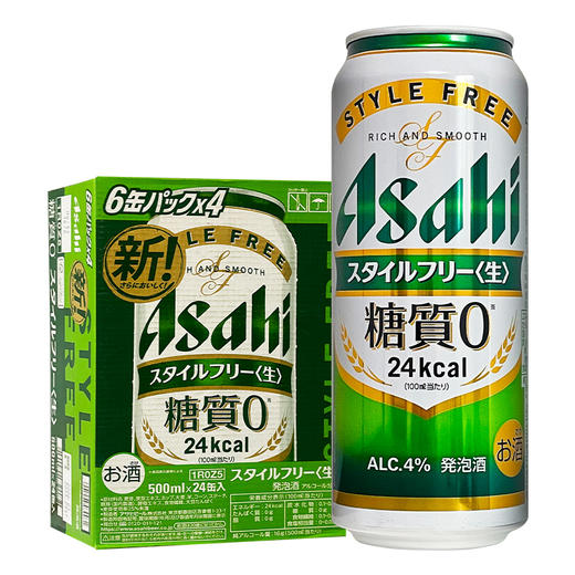 日本进口朝日自由风 无糖啤酒 500ml 商品图1