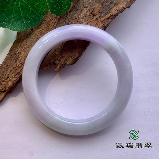 派瑞翡翠 翡翠手镯 糯种 浅紫色 商品图3