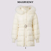 MAXRIENY优雅浪漫狐狸毛条立领收腰羽绒服女25冬款系带保暖外套(货号:MF86DC503) 商品缩略图4