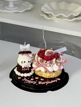 可露丽mini巴斯克蛋糕组合（改字备注，蜡烛底托颜色随机搭配）