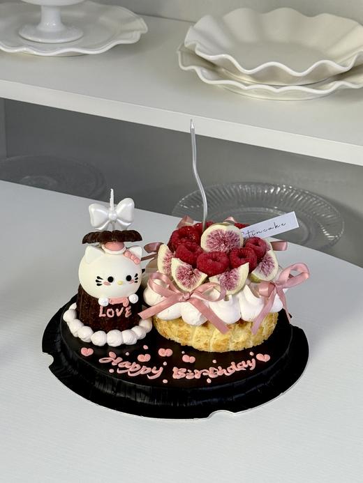 可露丽mini巴斯克蛋糕组合（改字备注，蜡烛底托颜色随机搭配） 商品图0