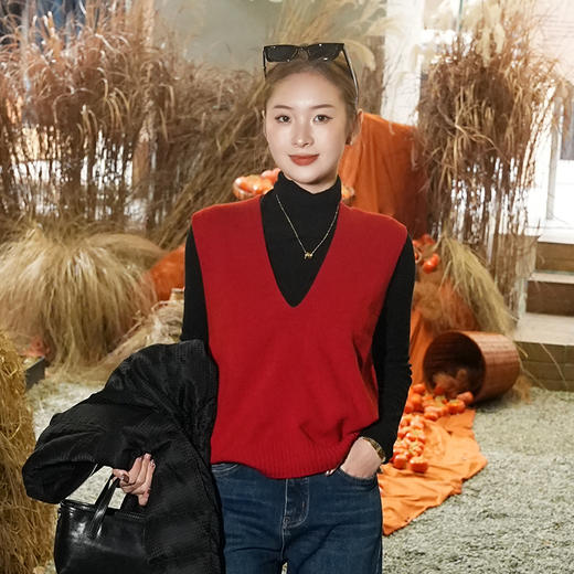 【不退不换】良木礼绵羊毛背心（D25102510） 商品图0