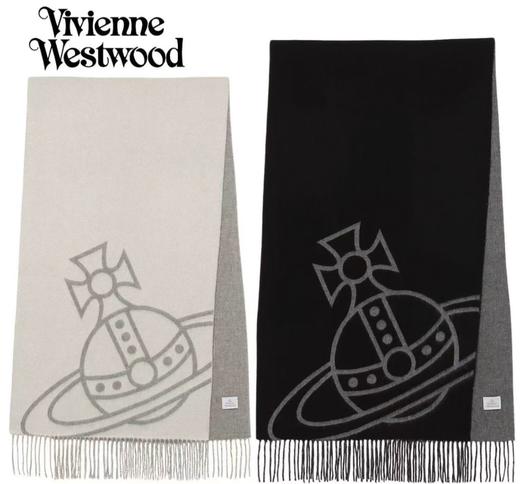 爆款土星西太后围巾来啦，巨火的一款 羊毛粗纺，经典的土星标志 软糯触感，轻奢、时髦 商品图0