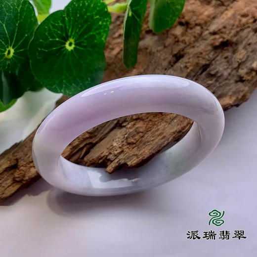 派瑞翡翠 翡翠手镯 糯种 浅紫色 商品图0