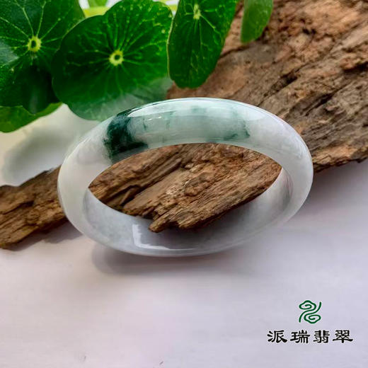 派瑞翡翠 翡翠手镯 糯种 飘花 商品图0