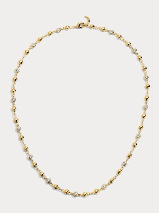 北京仓｜Lili Claspe-Stella-金色 网球 锆石 项链［美国设计师］ 商品图1