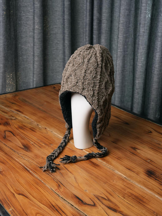 北京仓｜CA4LA-MOLE FLAP WATCH RV-粗棒针 双面 毛线帽（摩卡色）［日本设计师］ 商品图1