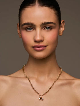 北京仓｜Lili Claspe-Amara-金色 爱心 锆石 吊坠 项链［美国设计师］