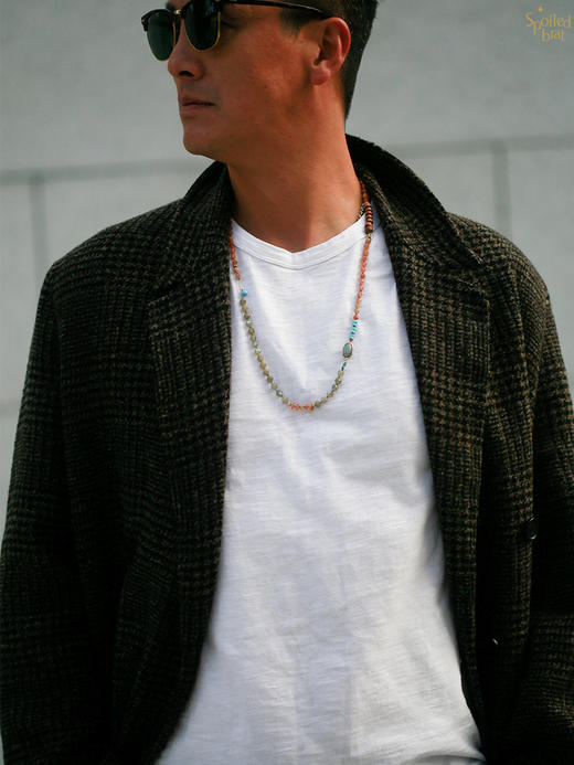 SpoiledBrat Jewelry 太阳石/斜长石/绿松石男女同款的长链 项链 商品图4
