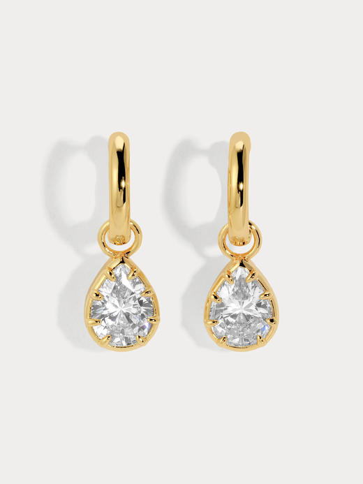 订购8周到｜Lili Claspe-Estelle Pear-梨子糖 金色 锆石 小号 耳环［美国设计师］ 商品图2