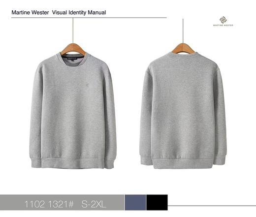 Martine Wester 男独家定制420克加厚双层领卫衣 11021321 商品图4