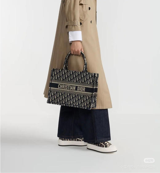 Dior book tote 老花 黑色 中号 托特包 商品图3
