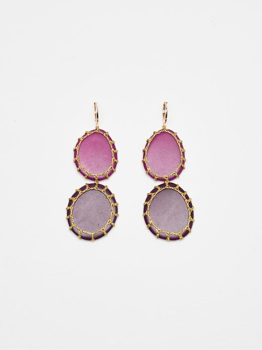 北京仓｜Boks&Baum-CARTAGENA DOBLE BO mini-深紫色 耳环［法国设计师］ 商品图0