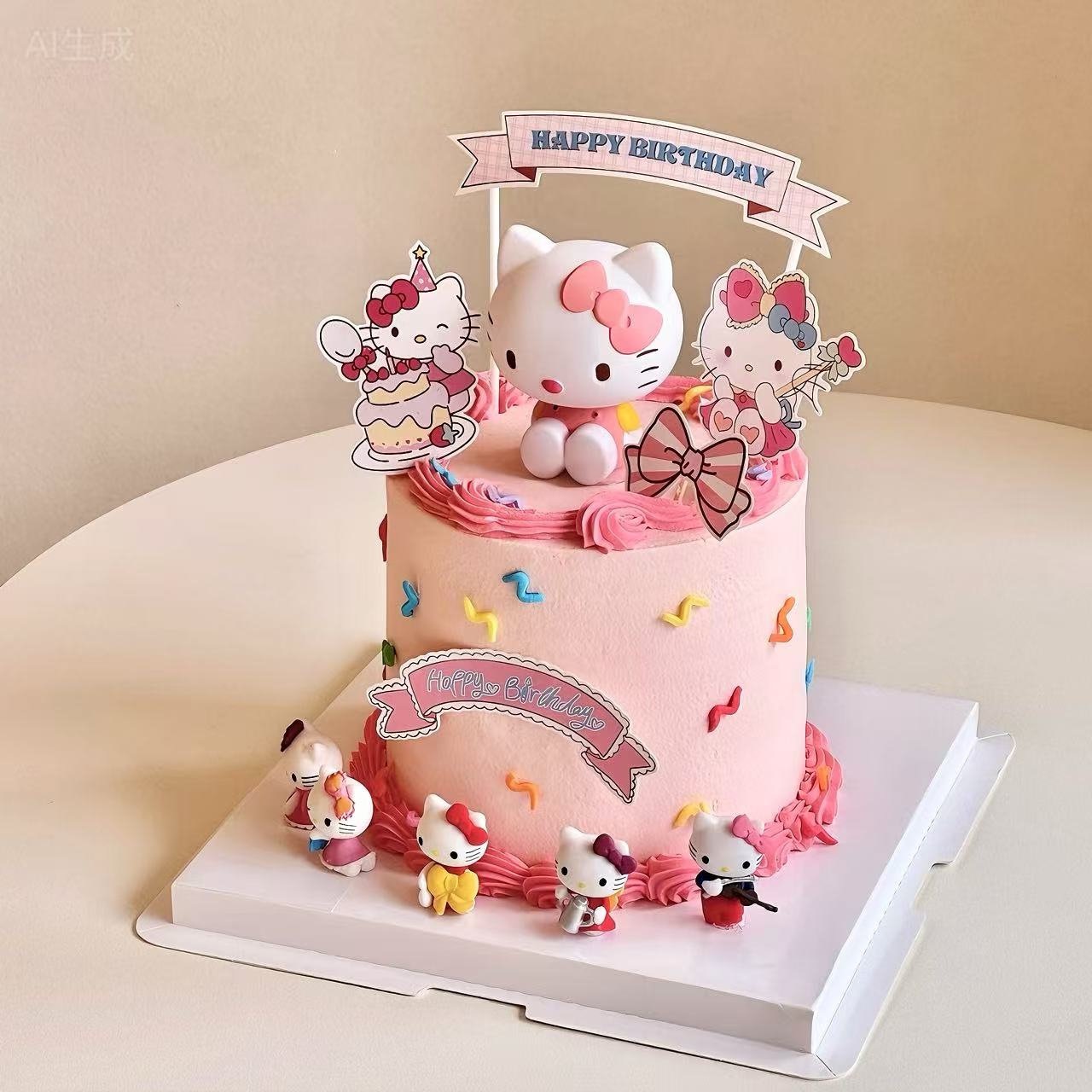 【HelloKitty家园】可爱kitty儿童生日蛋糕