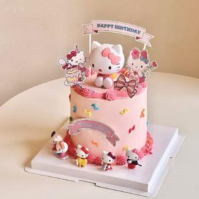 【HelloKitty家园】可爱kitty儿童生日蛋糕