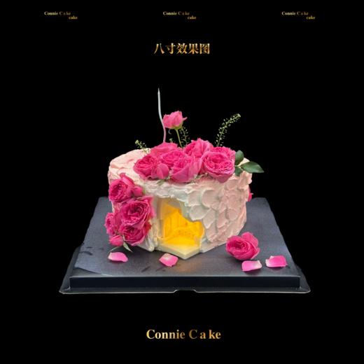  鲜花城堡粉色系蛋糕 商品图0