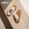 预售|Safiya/索菲娅2025时尚包头加绒厚底百搭懒人外穿休闲毛毛拖鞋SFD4110042 商品缩略图3