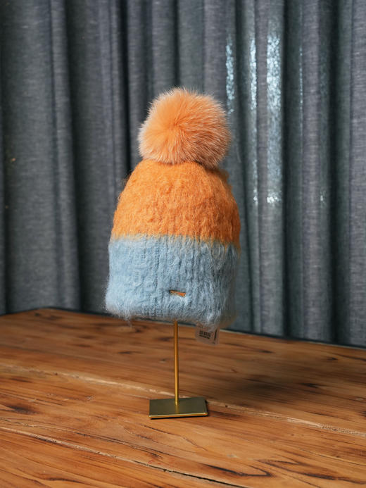 北京仓｜CA4LA-BAA-绒球球 毛线帽（蓝色）［日本设计师］ 商品图1