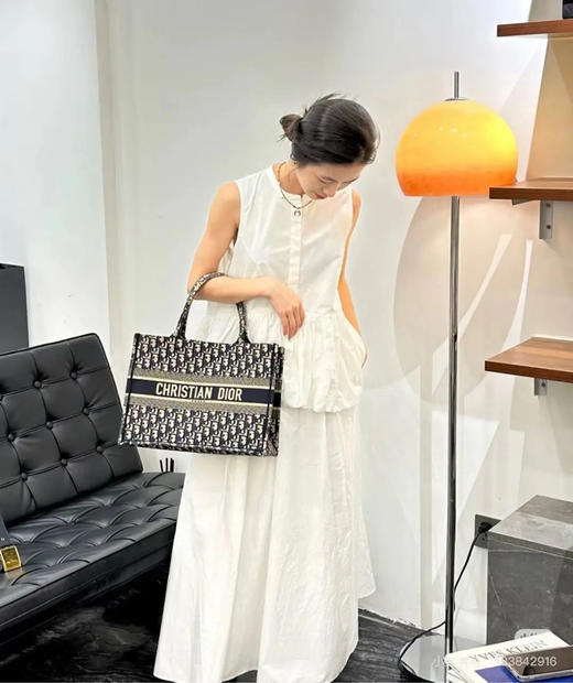 Dior book tote 老花 黑色 中号 托特包 商品图2