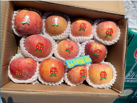 绿箱红皮阿克苏苹果一箱（12斤左右）