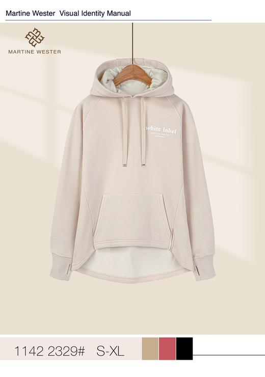 Martine Wester 女华夫复合格摇粒绒宽松连帽卫衣11422329 商品图1