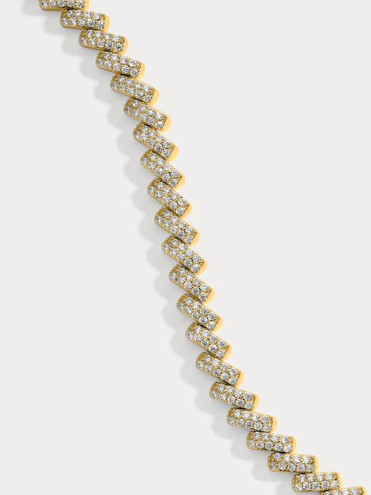 订购8周到｜Lili Claspe-Lyra Pavé-金色 锆石 手链［美国设计师］ 商品图2