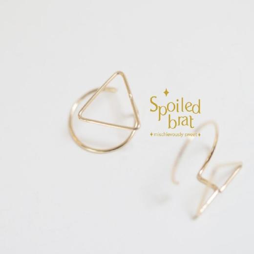 spoiledbrat jewelry几何系列 | 圆 三角形 六边形立体双层耳钉 商品图8