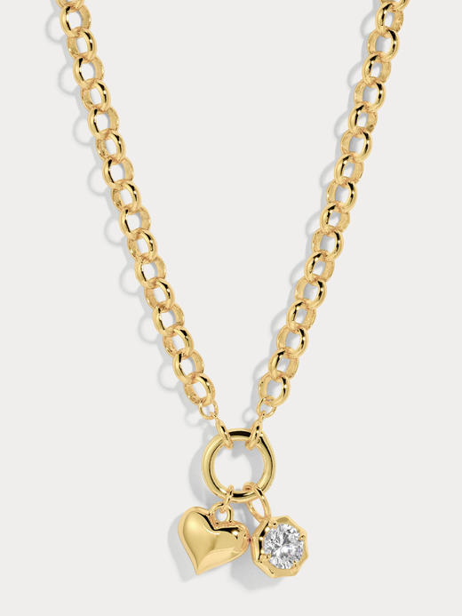 北京仓｜Lili Claspe-Amara-金色 爱心 锆石 吊坠 项链［美国设计师］ 商品图1